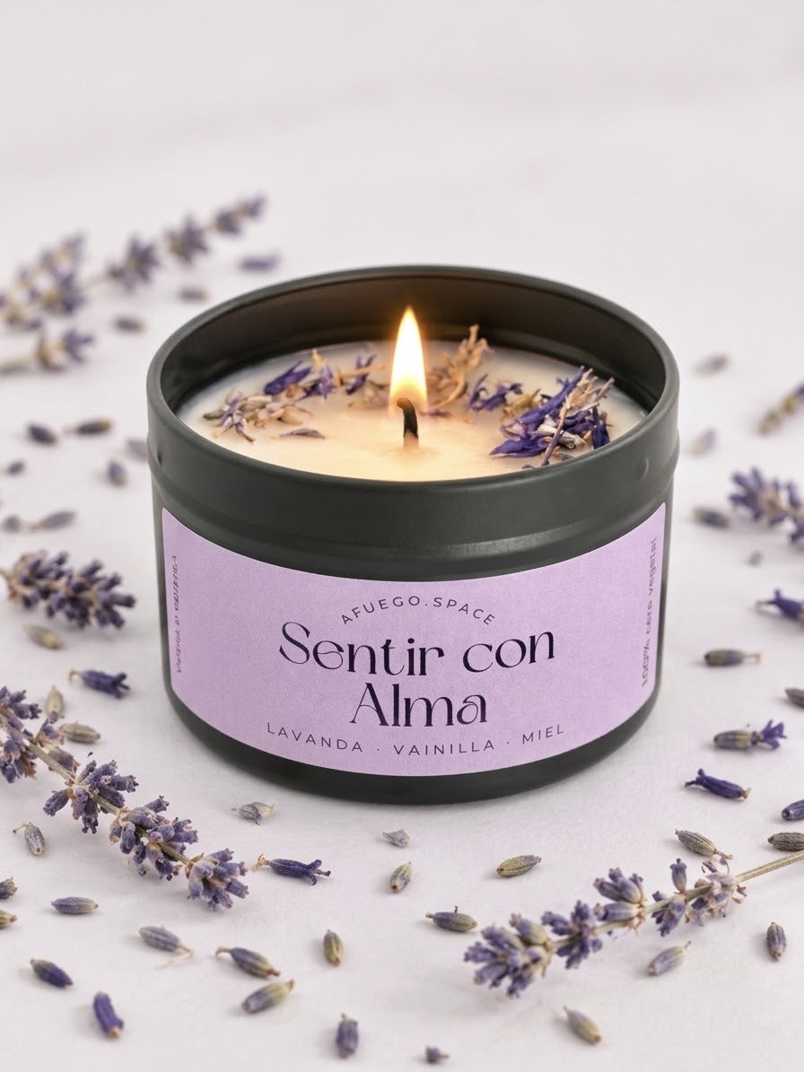 Vela Alma - lavanda, miel y vainilla