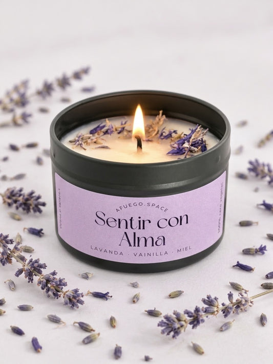 Vela Alma - lavanda, miel y vainilla