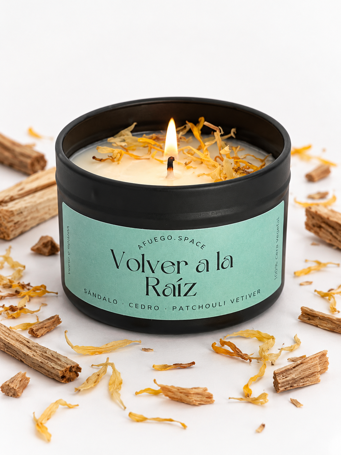 Vela Raíz - sándalo, cedro y patchouli